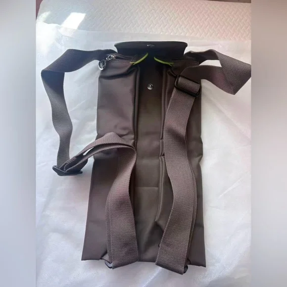 Longchamp Medium Backpack Recycled Canvas Terre Sophisticated Matte Finish - Picture 15 of 16